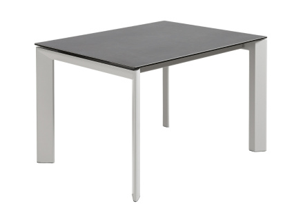 Antracitově šedý keramický rozkládací jídelní stůl Kave Home Axis II. 140/200 x 90 cm