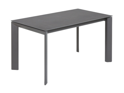 Antracitově černý keramický rozkládací jídelní stůl Kave Home Axis I. 140/200 x 90 cm