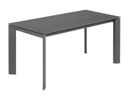 Antracitově černý keramický rozkládací jídelní stůl Kave Home Axis I. 160/220 x 90 cm