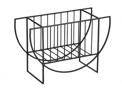 Černý kovový stojan na noviny Kave Home Aubrey