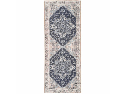 Modro bílý běhoun Shola 80 x 200 cm s orientálními vzory