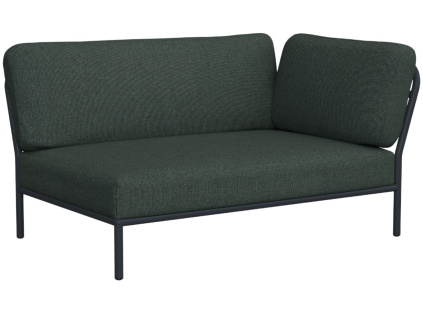 Tmavě zelený látkový rohový modul HOUE Level 140 x 95 cm, pravý