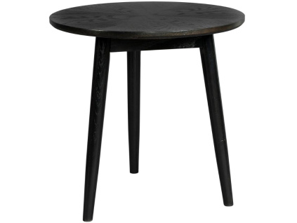 Černý dubový odkládací stolek WLL FABIO 50 cm