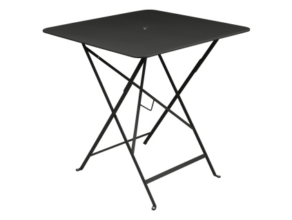 Černý kovový skládací stůl Fermob Bistro 71 x 71 cm