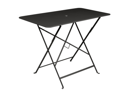 Černý kovový skládací stůl Fermob Bistro 97 x 57 cm