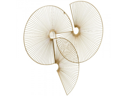 Zlatá kovová nástěnná dekorace Kave Home Venertia