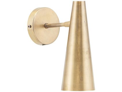 Zlaté kovové nástěnné světlo Precise 21 cm