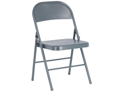 Tmavě šedá kovová skládací jídelní židle Kave Home Aidana