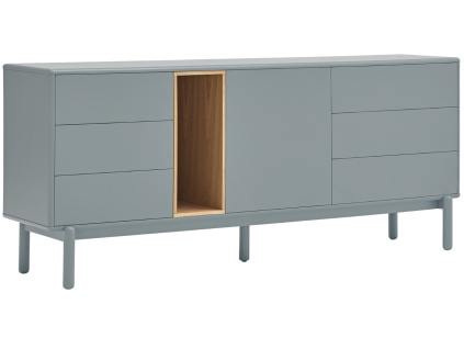 Modrošedá lakovaná komoda Teulat Corvo 180 x 40 cm