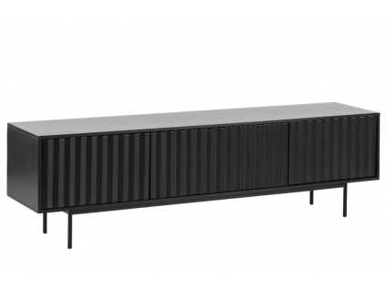Černý dřevěný TV stolek Teulat Sierra 180 x 40 cm