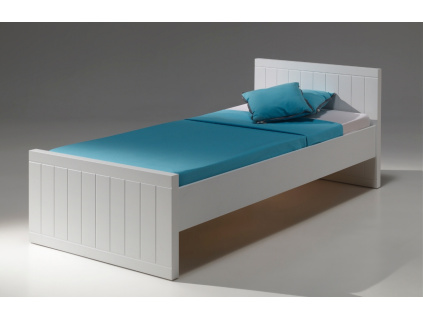 Bílá dřevěná postel Vipack Robin 90 x 200 cm