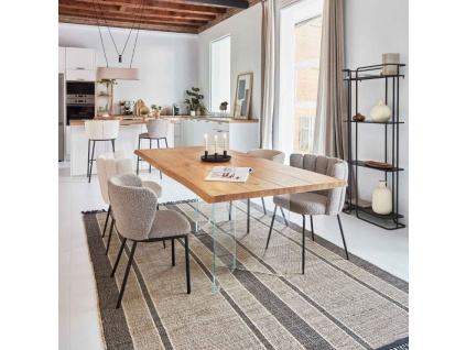 Hnědý látkový koberec Kave Home Brunilda 200 x 300 cm