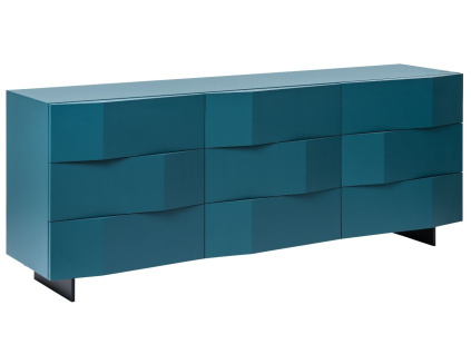 Petrolejově modrá komoda Marco Barotti Linea Diamond 180 x 45 cm