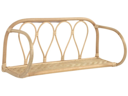 Ratanová police Kave Home Nyarai 58 x 25 cm