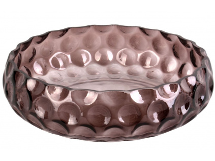 Purpurově hnědá skleněná miska Nulliana Ø 26 cm