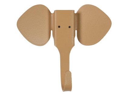 Sada 3 kovových oranžových háčků ve tvaru slona Rafe 12 x 13 cm