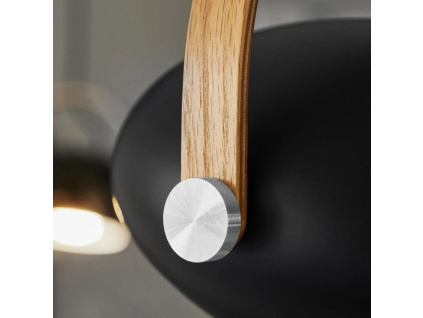 Černé kovové závěsné světlo Halo Design DC 18 cm