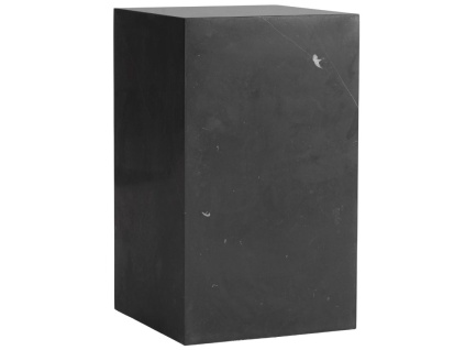 Černý mramorový noční/odkládací stolek AUDO PLINTH 30 x 30 cm