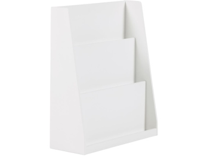 Bílá lakovaná knihovna Kave Home Adiventina 69,5 x 59,5 cm