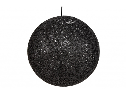 Černé závěsné kulaté světlo Moon 60 cm