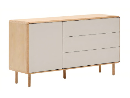Jasanová komoda Kave Home Anielle 150 x 42 cm