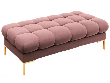 Růžová sametová lavice Micadoni Mamaia 133 cm
