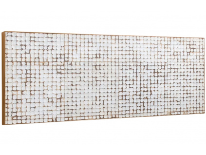 Mangové čelo k posteli Kave Home Kron 194 x 60 cm s kokosovým vzorem
