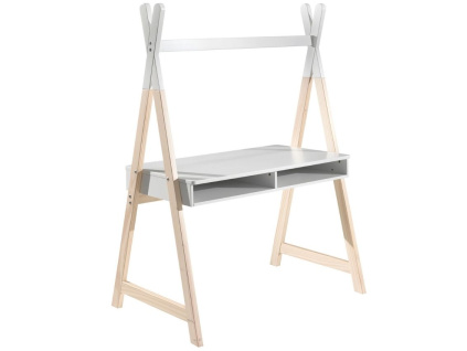 Bílý lakovaný psací stůl Vipack Kiddy 110 x 60 cm