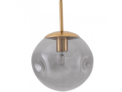Šedé skleněné závěsné světlo Somcasa Laurin 21 cm