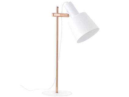 Bílá kovová stolní lampa Somcasa Estel 47 cm