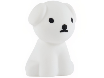 Bílá plastová dětská LED lampa Mr. Maria Snuffy 11 cm