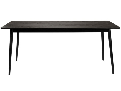 Černý jasanový jídelní stůl WLL FABIO 180 x 90 cm