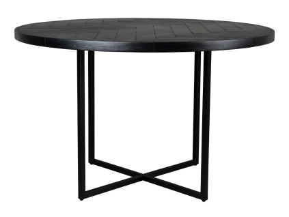 Černý dřevěný jídelní stůl DUTCHBONE Class 120 cm