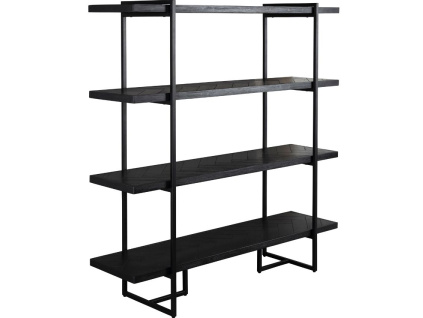 Černý dřevěný regál DUTCHBONE Class 146 x 140 cm