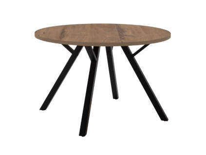 Ořechový kulatý jídelní stůl Marckeric Beni 120 cm