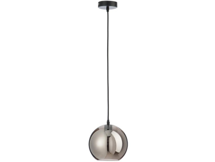 Šedé skleněné závěsné světlo J-Line Argia 20,5 cm