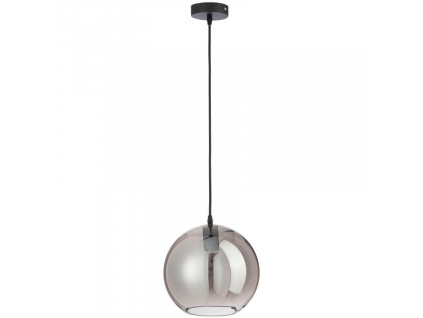 Šedé skleněné závěsné světlo J-Line Argia 25 cm