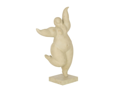 Bílá dekorativní soška J-Line Hoola 52 cm