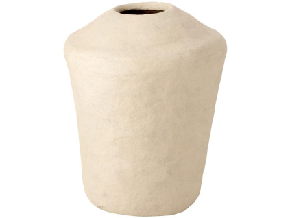 Bílá dekorativní váza J-Line Mache 63 cm