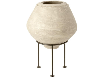 Bílá dekorativní váza J-Line Mache 55 cm