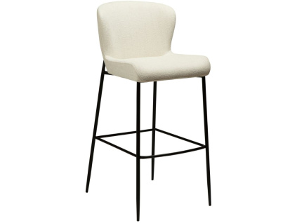 Bílá látková barová židle DAN-FORM Glam 78 cm