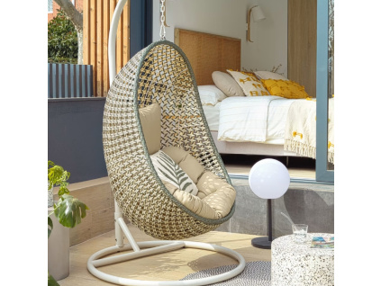 Světle šedá kovová konstrukce na závěsné křeslo Kave Home Dalias 195 cm