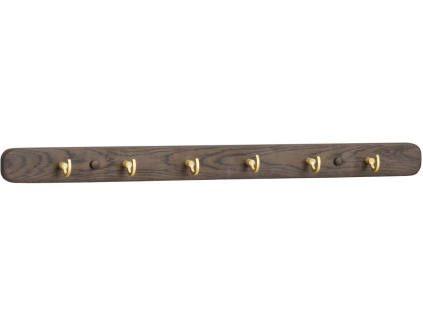 Hnědý dubový nástěnný věšák ROWICO INVERNESS 65 cm
