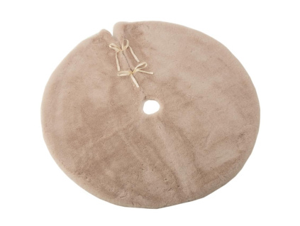 Béžový kulatý koberec pod vánoční stromeček J-line Skirt 90 cm