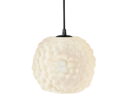 Opálově bílé matné skleněné závěsné světlo Halo Design Grape 20 cm