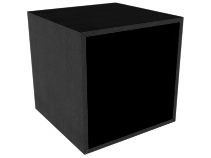 Černá dubová nástěnná police MOJO MINIMAL 29,5 x 29,5 cm