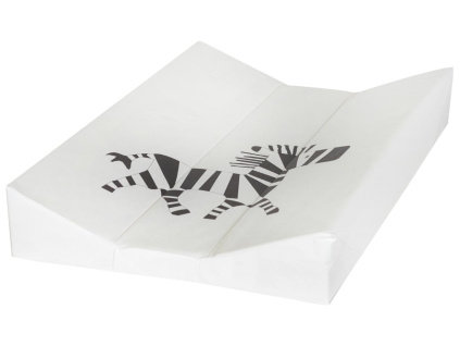 Bílá omyvatelná přebalovací podložka Quax Zebra 67 x 44 cm