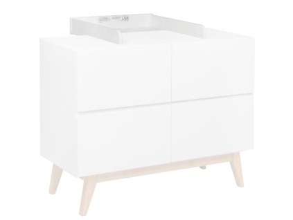 Bíle lakovaná nástavba pro přebalovací komodu Quax Trendy 60 x 50 cm