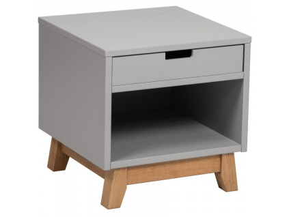 Šedý lakovaný noční stolek Quax Trendy 42 x 42 cm
