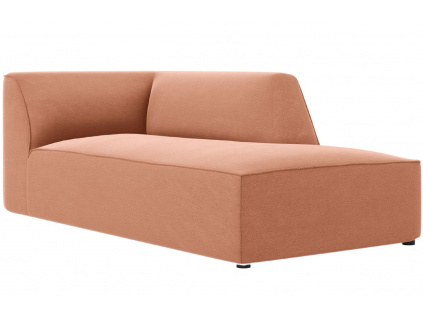 Růžová sametová lenoška MICADONI Ruby 181 cm, pravá